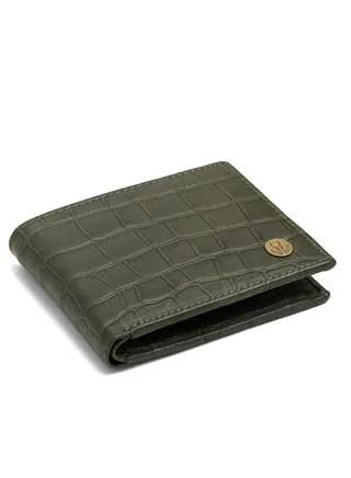 Green Leather Wallet for Men I Ultra Strong Stitching I 6 Card Slots I 2 Currency & 2 Secret Compartments I 1 Coin Pocket 