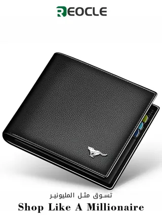 New Cowhide Genuine Leather Wallet Horizontal Short Thin Business Wallet Versatile and Trendy Easy to Carry 