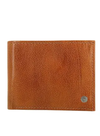 Tan Leather Bifold Wallet 