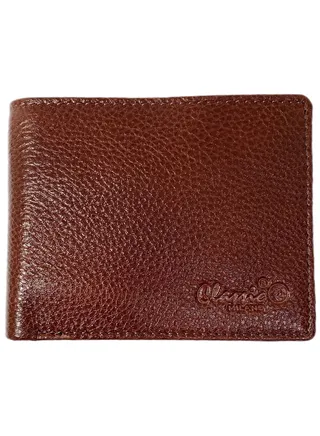 Classic Milano Genuine Leather Wallet Cow NDM G-76 (Brown) by Milano Leather 