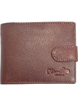 Classic Milano Genuine Leather Wallet Cow NDM G-73 (Brown) by Milano Leather 