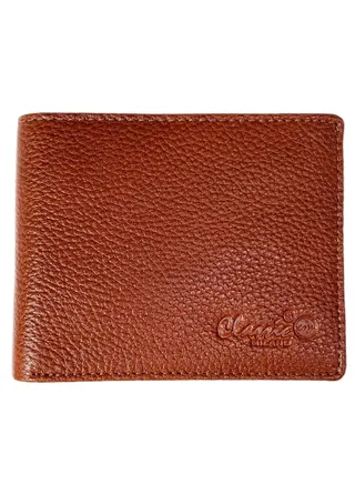 Classic Milano Genuine Leather Wallet Cow NDM G-76 (Tan) by Milano Leather 