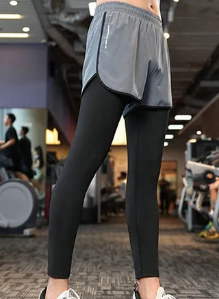 Dri-FIT  Fake two pieces Woven Hybrid Running Joggers fitness 