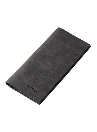 Ultra Thin Long Style Bifold Wallet Black 