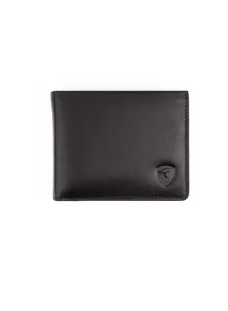 Slim Wallet for Men Genuine Leather Bifold Rfid Protected Purse Black 