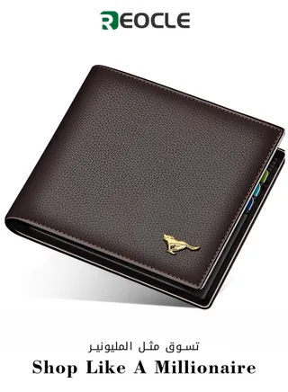 New Cowhide Genuine Leather Wallet Horizontal Short Thin Business Wallet Versatile and Trendy Easy to Carry 