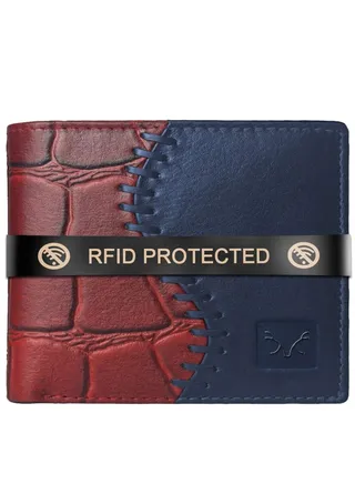 Stylish RFID Protected Genuine Leather Wallet Mens 