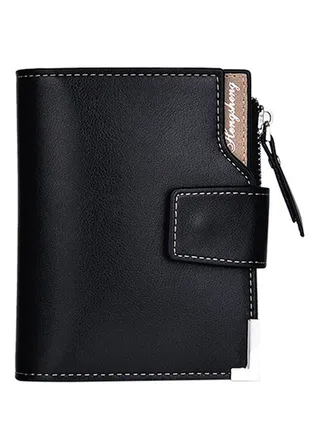 Triple Pocket Bi-Fold Wallet Black 