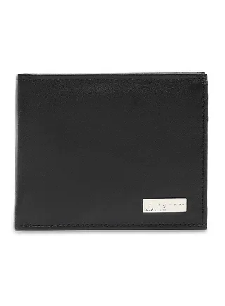 Inahom Bi-Fold Organised Wallet Flat Nappa Genuine and Smooth Leather Upper IM2021XDA0003-001-Black 