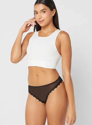 Lace Trim Bikini Brief