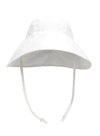 Children's Outdoor Sun Hat With Large Brim White 
