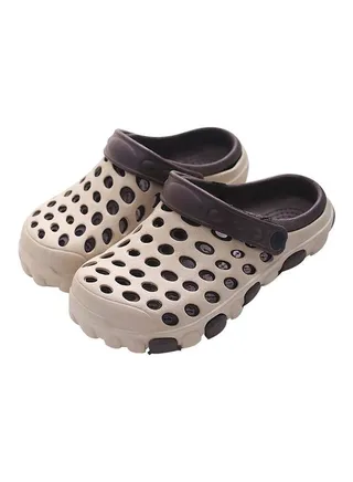 Multi Holes Anti-skid Outdoor Beach Sandals Khaki/Brown 
