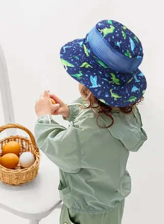 Breathable Mesh Children's Sun Hat Dinosaur 