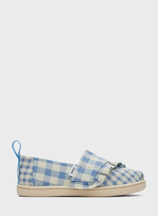 Kids Gingham Slip Ons 