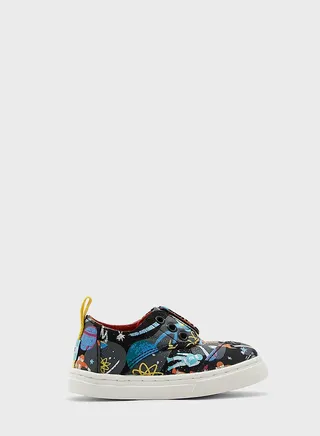 Kids Glow In The Dark Galaxy Print Sneakers 
