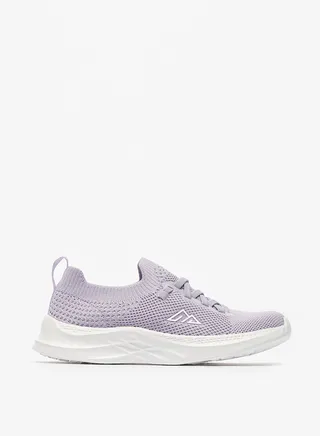 Girls Solid Slip On Sports Shoes with Lace Detail and Pull Tabs 