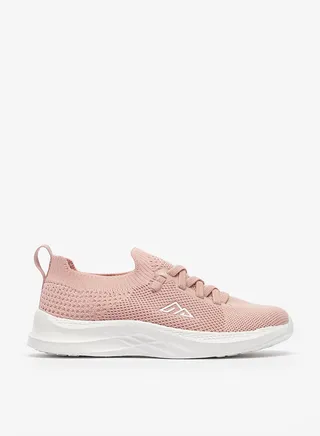 Girls Solid Slip On Sports Shoes with Lace Detail and Pull Tabs 