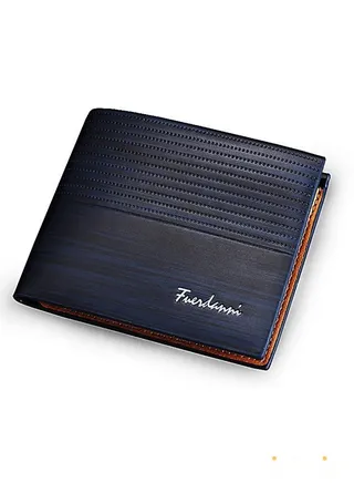 Men Leather Wallet Durable Bifold Design with Multiple Card Slots 