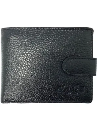 Classic Milano Genuine Leather Wallet Cow NDM G-73 (Black) by Milano Leather 