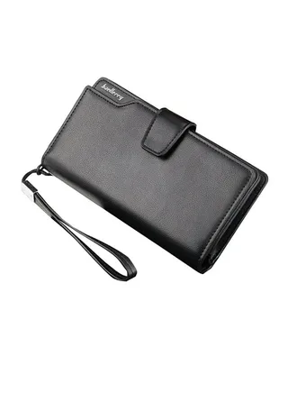 PU Leather Zipper Press Credit Card Holder Black 