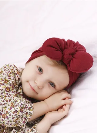 Childrens Bow Headband Hat Jujube Red 