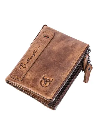 Multifunctional Leather Wallet Brown 