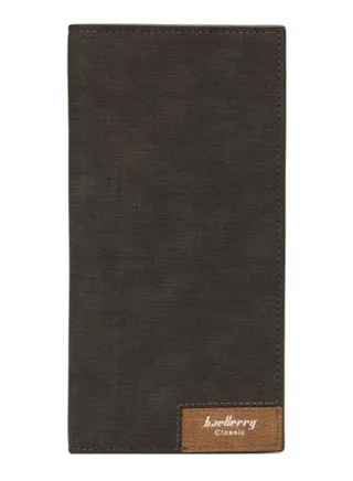 Classic Faux Leather Bifold Wallet Black 