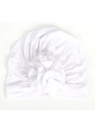 Children's Pleated Multi-Color Floral Hat White 