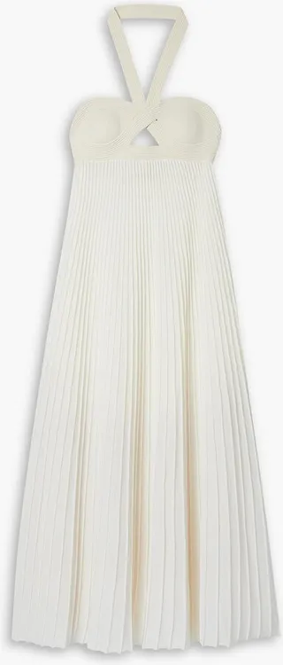 Annika cutout halterneck midi dress