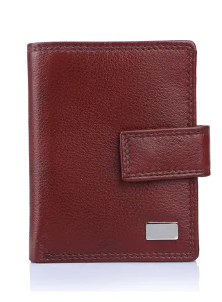 leather Men Wallet with Loop Closure 
