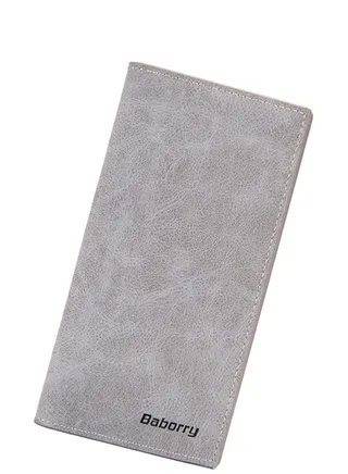 Leather Multi-Function Wallet Grey 