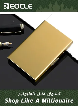 6-card Multi-function Stainless Steel Metal Card Box Card Holder Card Holder Large Capacity Multi-organ Card Holder Driver's License Anti-theft Card Holder Fashionable Men's Wallet 