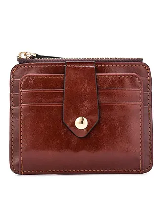 Retro Mini Coin Purse Brown 