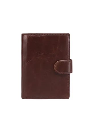 Solid Bi Fold Wallet Brown 