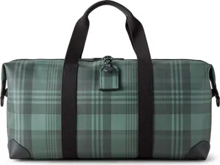 Medium Clipper Check Faux Scotch Grain Duffle Bag