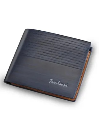 Premium Leather Wallet for Men - Stylish and Practical, Dark Blue 