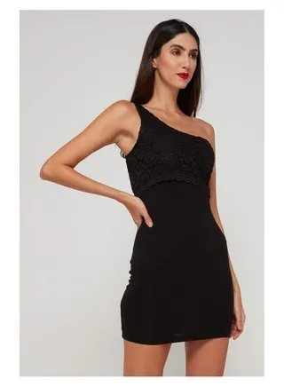 LACE TOP BODYCON DRESS 