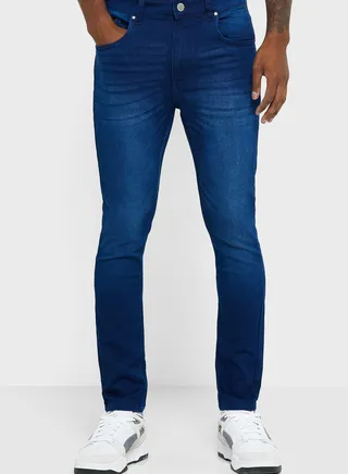 Skinny Fit Washed Jeans 