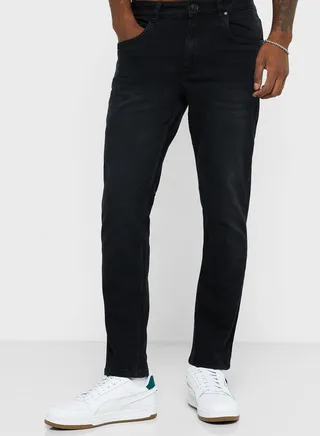 Skinny Fit Washed Jeans 