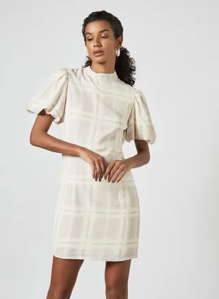 Check Print Mini Dress Multicolour 