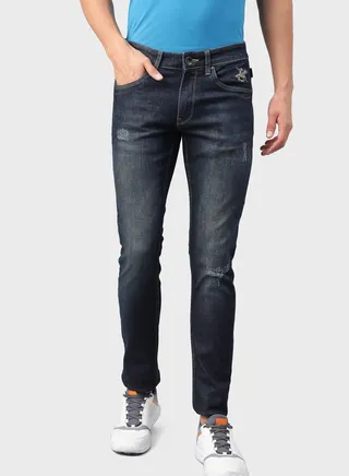 Distressed Slim Fit Jeans 