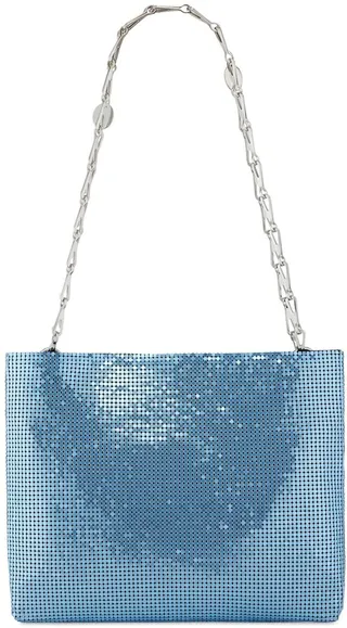Pixel printed mesh mini shoulder bag