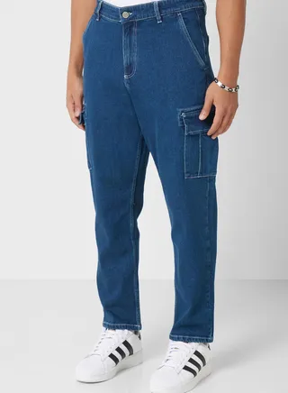 Relaxed Fit Cargo Jeans 