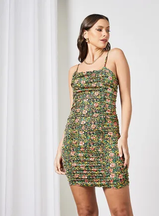 Floral Mini Dress Multicolour 