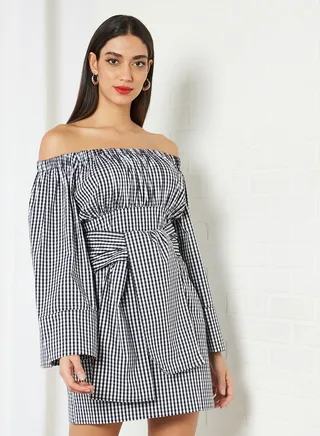 Prelude Dress Black/White 