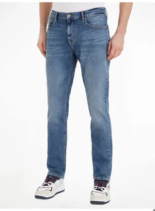 Men's Ryan Regular Straight Faded Jeans, Blue 