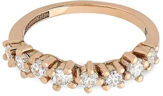 18kt rose gold Starburst diamond half band ring