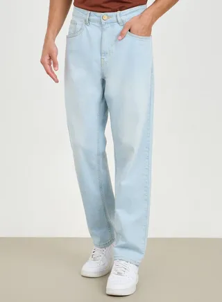 Ice Wash Relax Fit Stretch Jeans
