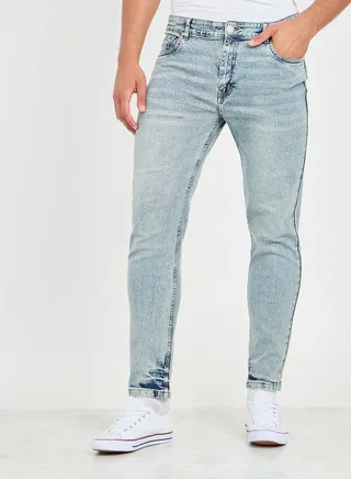 Stone Wash Slim Fit Jeans