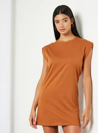 Cap Sleeve Dress Cinamon 
